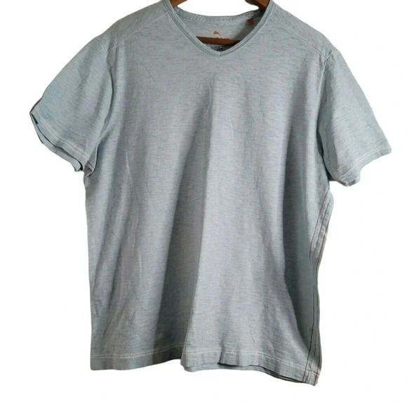 TOMMY BAHAMA size L Blue iland modern fit T-Shirt Top Short Sleeve Women's - Picture 1 of 7
